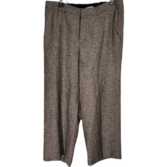 Soft Surroundings Women Tweed Brown Pants Size 18 - Picture 1 of 8